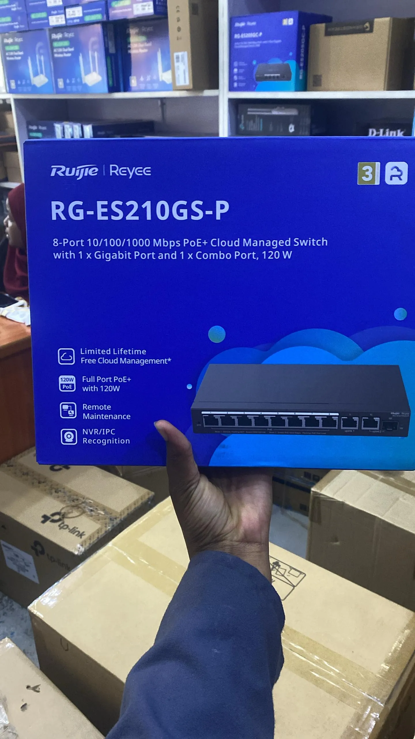 RG-ES210GS-P 8port Poe cloud managed switch